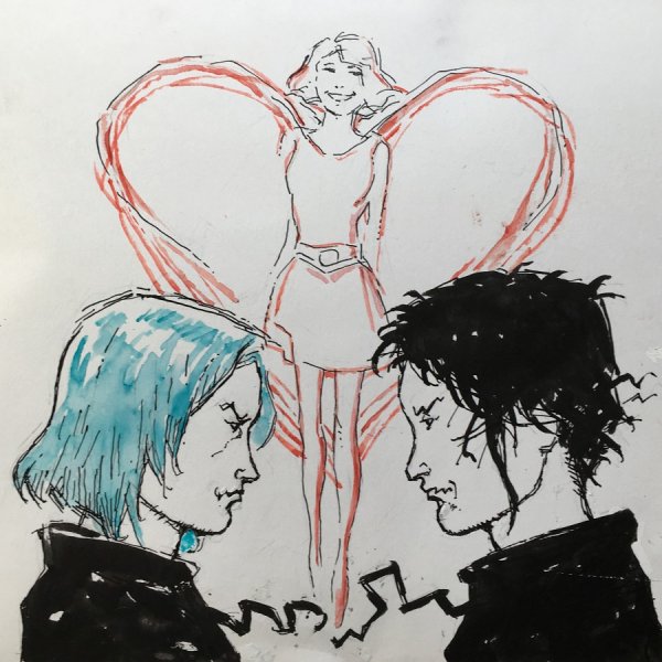 Modra lasta ilustracija krešimira zimonića za sve zbog ane, zagreb, 1994